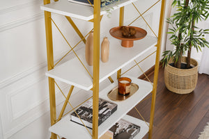 Modern Glam 5-Tier Bookshelf - Karrari