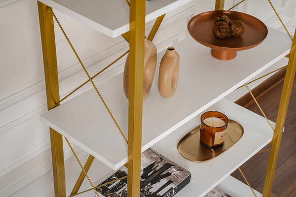 Modern Glam 5-Tier Bookshelf - Karrari