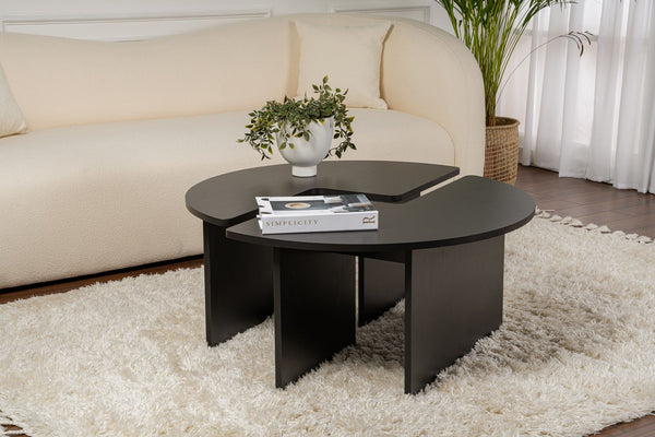 S-Curve Coffee Tables – Sleek Black - Karrari