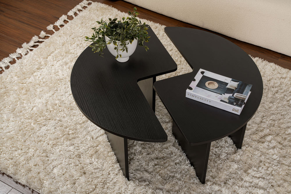 S-Curve Coffee Tables – Sleek Black - Karrari