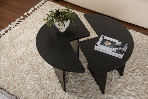 S-Curve Coffee Tables – Sleek Black - Karrari
