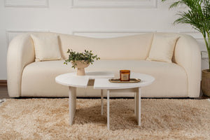 S-Curve Coffee Tables – Soft White - Karrari