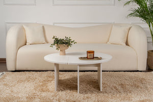 S-Curve Coffee Tables – Soft White - Karrari