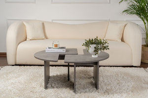 S-Curve Coffee Tables – Concrete Grey - Karrari