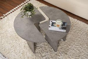 S-Curve Coffee Tables – Concrete Grey - Karrari