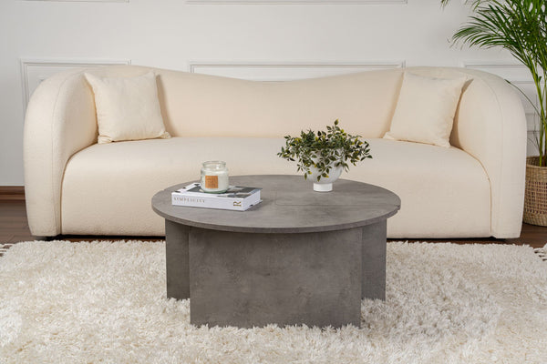 S-Curve Coffee Tables – Concrete Grey - Karrari