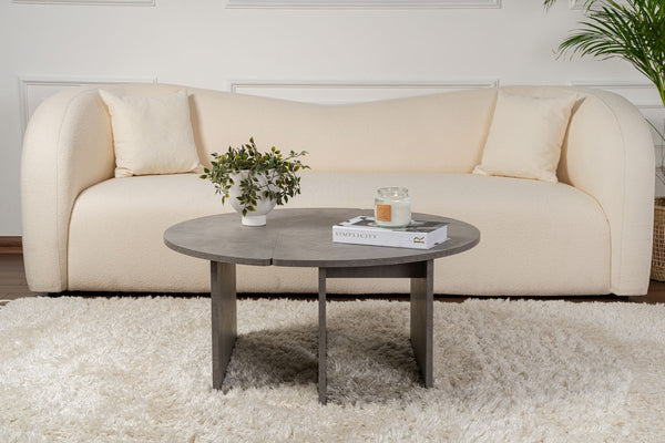 S-Curve Coffee Tables – Concrete Grey - Karrari