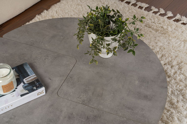 S-Curve Coffee Tables – Concrete Grey - Karrari