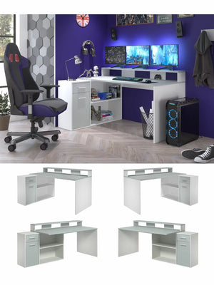 Gamer Corner Desk Combination - Reversible - Karrari