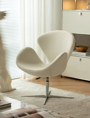 Modern Teddy Fabric Swivel Barstool - Karrari