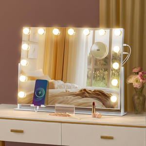 Cosmetic Mirror with 15 LED Bulbs Lighting - Karrari