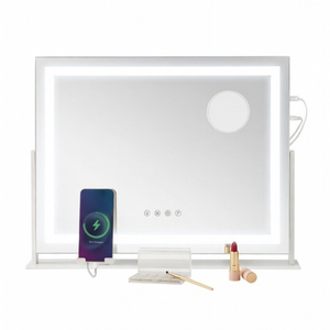Makeup Mirror with Lighting - Matte White - Karrari