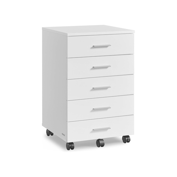 Pedestal File Cabinet with Wheels - Cloud White - Karrari