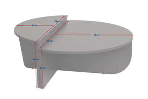 Two-Tone Geometric Coffee Table - Karrari