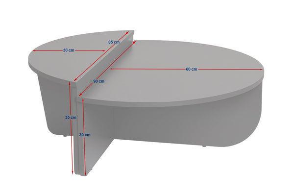 Two-Tone Geometric Coffee Table - Karrari
