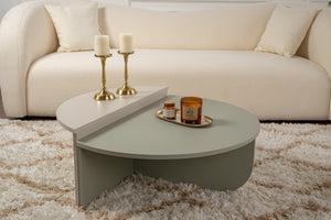 Two-Tone Geometric Coffee Table - Karrari