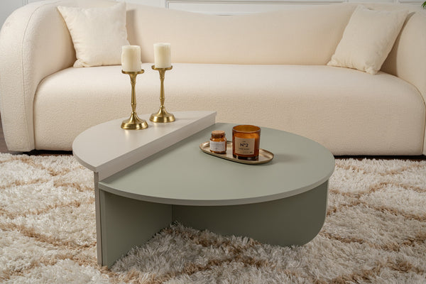 Two-Tone Geometric Coffee Table - Karrari