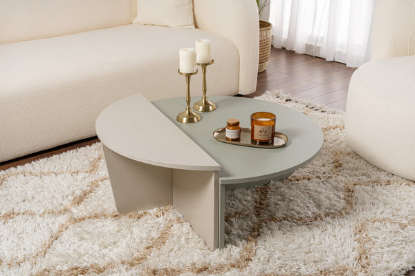 Two-Tone Geometric Coffee Table - Karrari