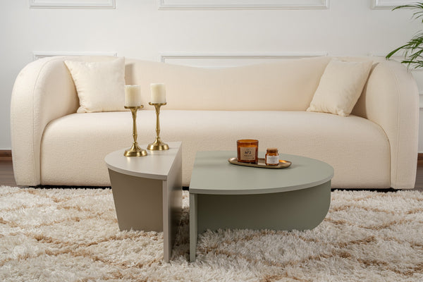 Two-Tone Geometric Coffee Table - Karrari