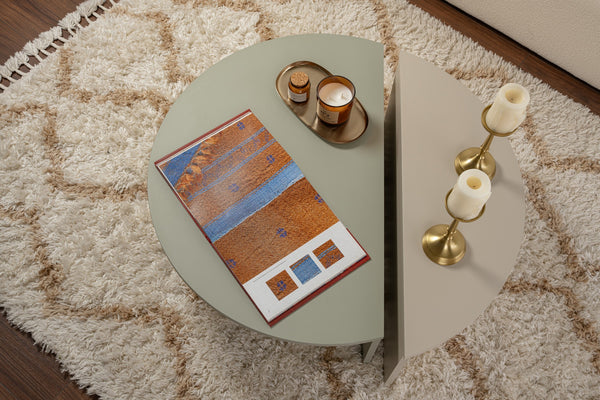 Two-Tone Geometric Coffee Table - Karrari