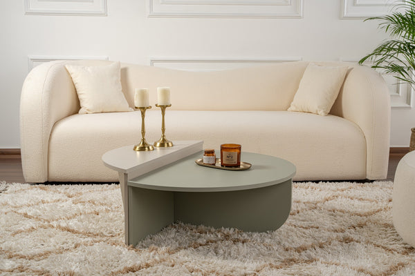 Two-Tone Geometric Coffee Table - Karrari