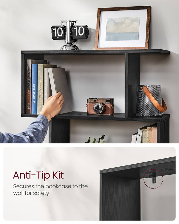 5-Tier Bookshelf with Open Storage