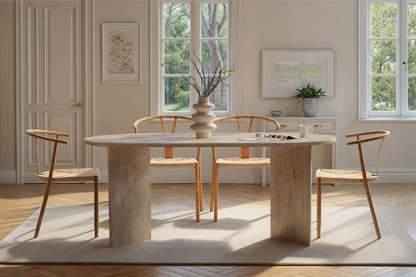Sablin Table - Travertine Beige - Karrari