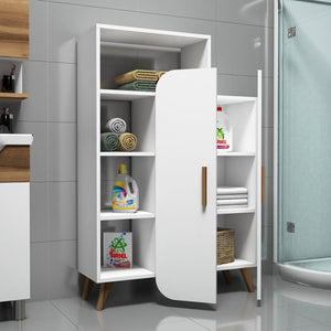 Mid-Century Modern Scandinavian Bookshelf & Cabinet – Multi-Tier Storage Unit - Karrari