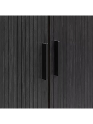 Ronin Shelving Unit with Louvered Sliding Doors - Karrari