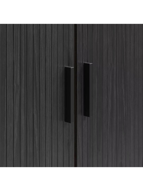 Ronin Shelving Unit with Louvered Sliding Doors - Karrari