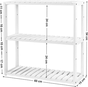 3-Tier Adjustable Bamboo Shelf - Karrari