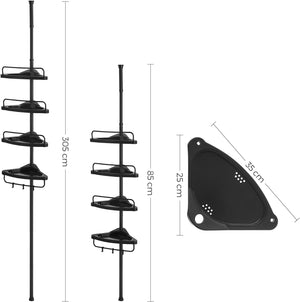 Adjustable 4-Tier Shower Corner Shelf - Karrari