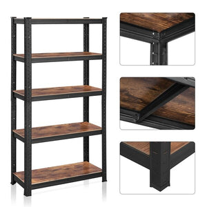 Industrial Shelving Unit – 5 Adjustable Shelves (30x75x150cm) - Karrari