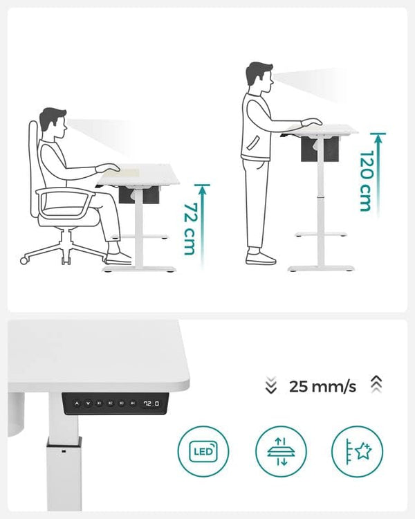Electric Standing Desk – Adjustable Height with Memory Function - Karrari
