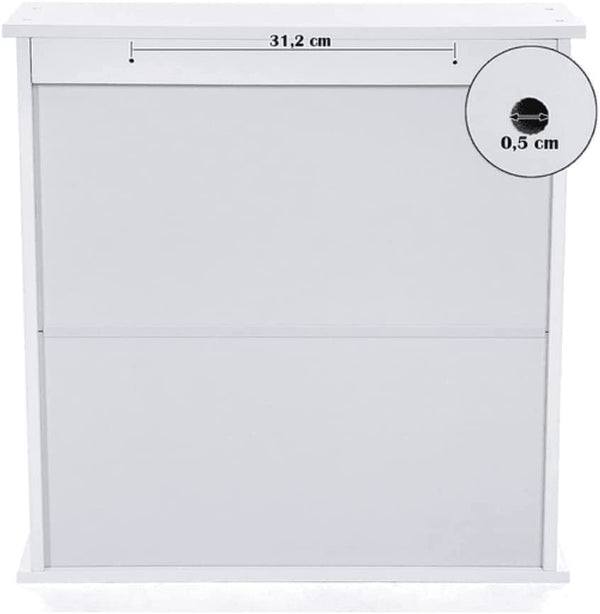 Wall Cabinet with Mirrors & Adjustable Shelves - Karrari
