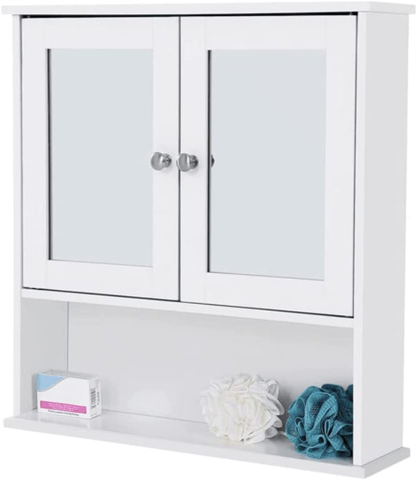 Wall Cabinet with Mirrors & Adjustable Shelves - Karrari