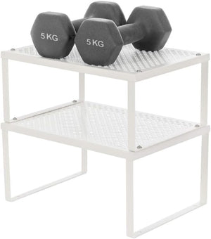 Set of 2 Stackable Spice Racks – Metal - Karrari