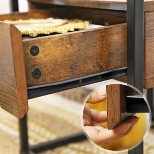 Glass Side Table with Drawer - Karrari