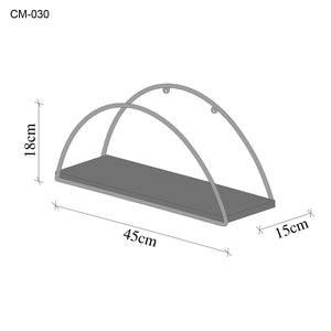 Wall Shelf Wood Veneer Gold Brown - Karrari