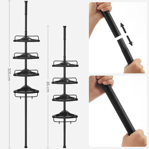 Adjustable 4-Tier Shower Corner Shelf - Karrari