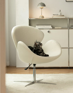 Modern Teddy Fabric Swivel Barstool - Karrari