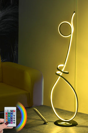 Spiral LED Floor Lamp with Remote – Multi-Color (120cm) - Karrari