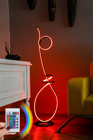 Spiral LED Floor Lamp with Remote – Multi-Color (120cm) - Karrari