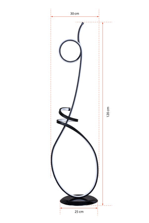 Spiral LED Floor Lamp with Remote – Multi-Color (120cm) - Karrari