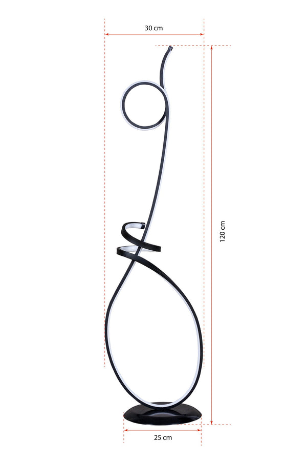 Spiral LED Floor Lamp with Remote – Multi-Color (120cm) - Karrari