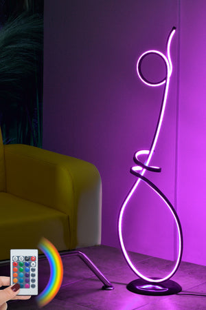 Spiral LED Floor Lamp with Remote – Multi-Color (120cm) - Karrari