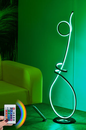Spiral LED Floor Lamp with Remote – Multi-Color (120cm) - Karrari