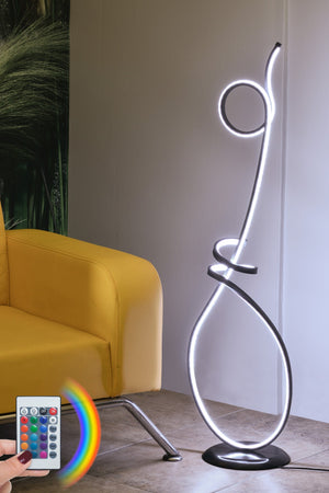 Spiral LED Floor Lamp with Remote – Multi-Color (120cm) - Karrari