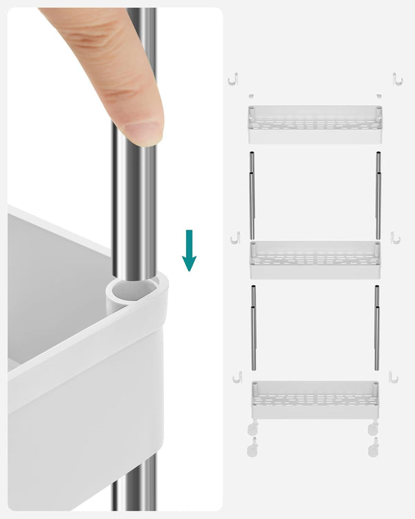 3-Tier Rolling Storage Cart with Wheels