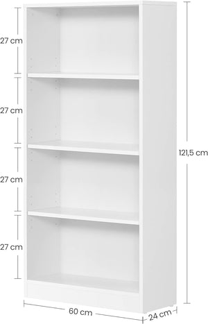 4-Tier Adjustable Bookshelf - Karrari